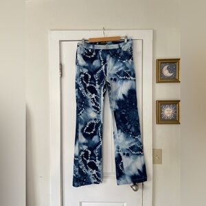 Georgiou Studio Blue Tie-Dye Flare Jeans